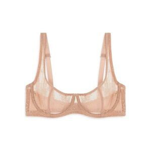 Journelle NWT Romy Unlined Delicate Lace Demi Bra Designer Lingerie Beige 34E
